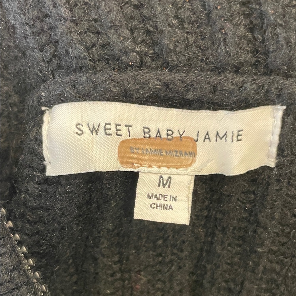 Sweet Baby Jamie Black Half Zip Sweater, M - Picture 4 of 10